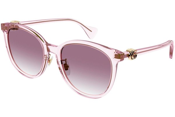 Okulary przeciwsłoneczne Gucci GG1180SK 005 Okrągłe Różowe