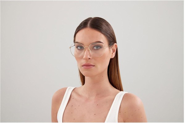 Okulary korekcyjne Gucci GG1201O 001 Okrągłe Złote