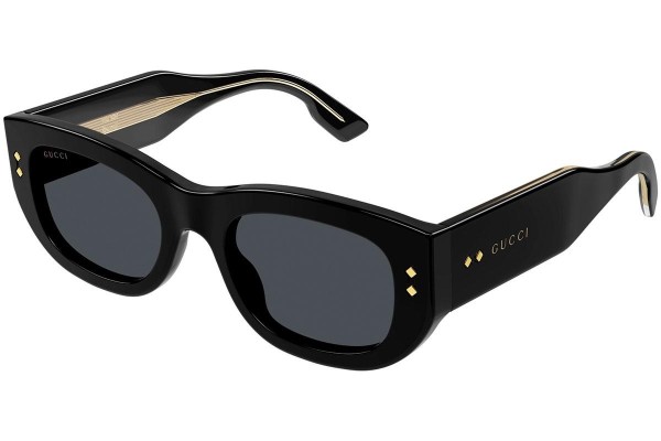 Okulary przeciwsłoneczne Gucci GG1215S 002 Kwadratowe Czarne