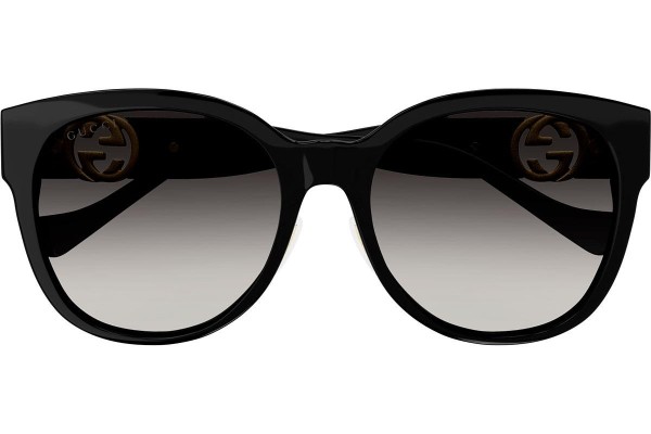 Okulary przeciwsłoneczne Gucci GG1028SK 006 Okrągłe Czarne