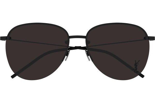Okulary przeciwsłoneczne Saint Laurent SL328/KM 001 Pilotki (Aviator) Czarne