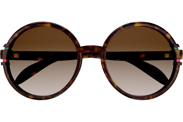 Okulary przeciwsłoneczne Gucci GG1067S 002 Okrągłe Havana