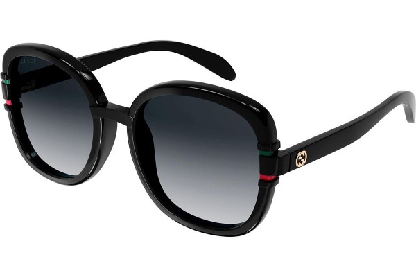 Okulary przeciwsłoneczne Gucci GG1068SA 001 Kwadratowe Czarne
