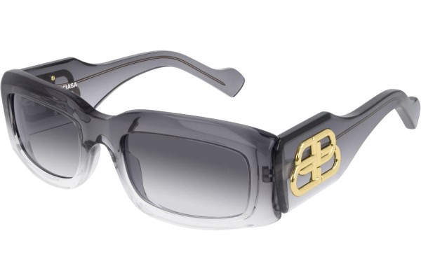 Okulary przeciwsłoneczne Balenciaga BB0071S 003 Prostokątne Szare