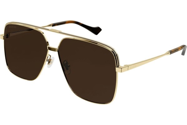 Okulary przeciwsłoneczne Gucci GG1099SA 003 Pilotki (Aviator) Złote