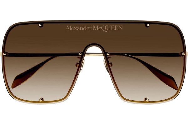 Okulary przeciwsłoneczne Alexander McQueen AM0362S 002 Oversize Złote