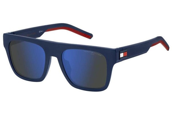 Okulary przeciwsłoneczne Tommy Hilfiger TH1976/S FLL/ZS Kwadratowe Niebieskie