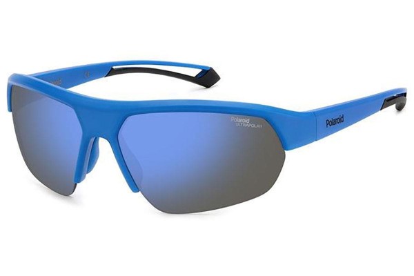 Okulary przeciwsłoneczne Polaroid PLD7048/S FLL/QG Polarized Prostokątne Niebieskie