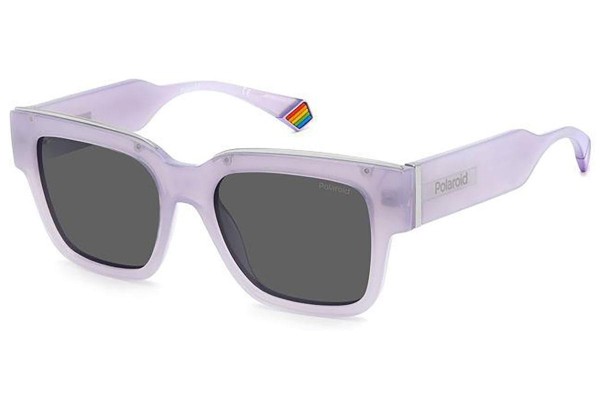 Okulary przeciwsłoneczne Polaroid PLD6198/S/X 789/M9 Polarized Kwadratowe Fioletowe