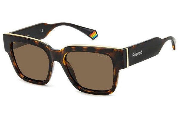 Слънчеви очила Polaroid PLD6198/S/X 086/SP Polarized Квадратни Хавана