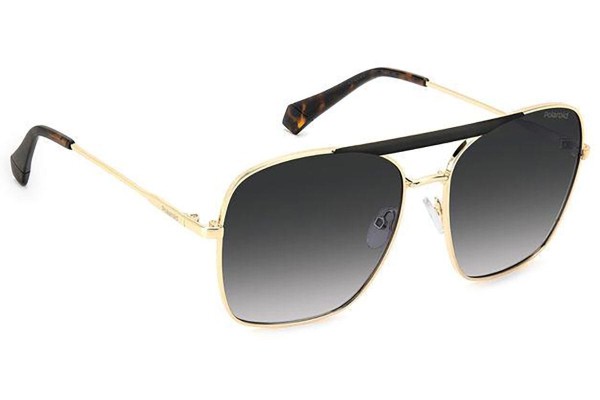 Okulary przeciwsłoneczne Polaroid PLD6201/S/X I46/WJ Polarized Kwadratowe Złote