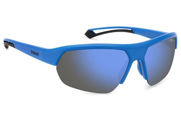 Okulary przeciwsłoneczne Polaroid PLD7048/S FLL/QG Polarized Prostokątne Niebieskie