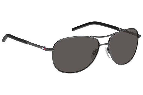 Okulary przeciwsłoneczne Tommy Hilfiger TH2023/S R80/M9 Polarized Pilotki (Aviator) Srebrne