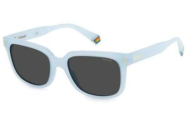 Okulary przeciwsłoneczne Polaroid PLD6191/S MVU/M9 Polarized Kwadratowe Niebieskie