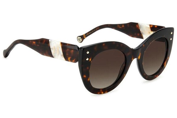 Okulary przeciwsłoneczne Carolina Herrera HER0127/S C9K/HA Kocie oczy Havana