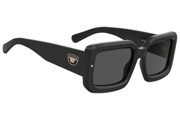Okulary przeciwsłoneczne Chiara Ferragni CF7022/S 807/IR Prostokątne Czarne