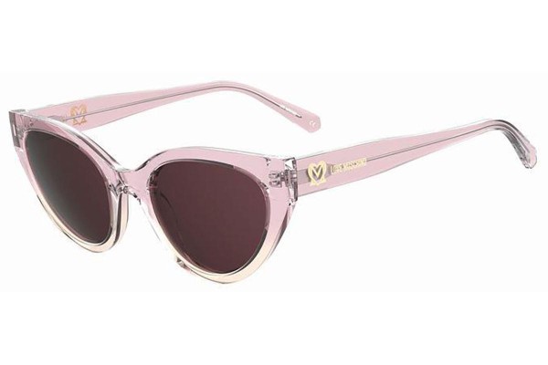 Okulary przeciwsłoneczne Love Moschino MOL064/S 35J/U1 Kocie oczy Różowe