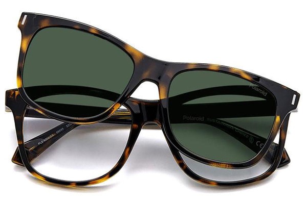 Okulary korekcyjne Polaroid PLD6202/CS 086/UC Polarized Kwadratowe Havana