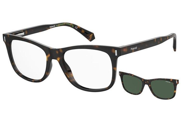 Okulary korekcyjne Polaroid PLD6202/CS 086/UC Polarized Kwadratowe Havana