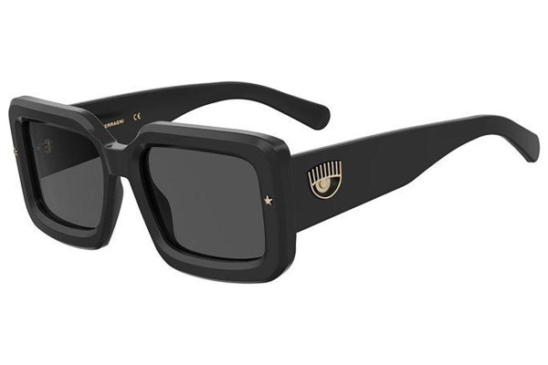 Okulary przeciwsłoneczne Chiara Ferragni CF7022/S 807/IR Prostokątne Czarne