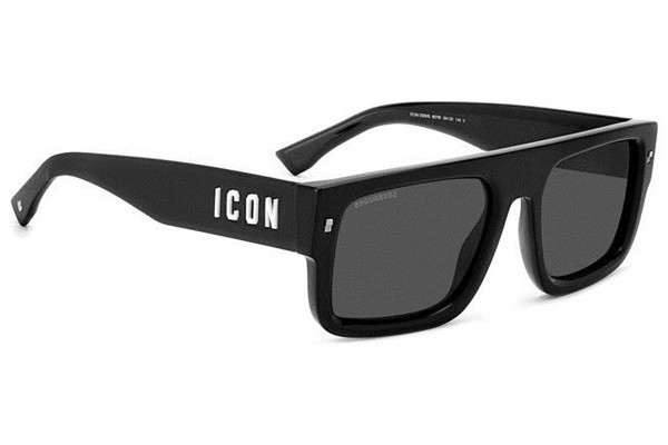 Solbriller Dsquared2 ICON0008/S 807/IR Firkantet Sort