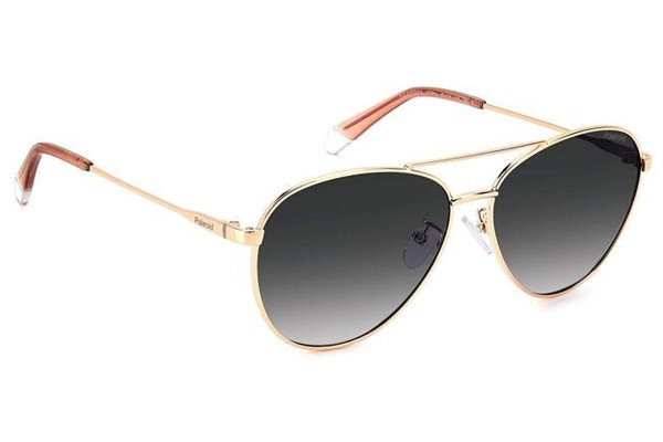 Okulary przeciwsłoneczne Polaroid PLD4142/G/S/X DDB/WJ Polarized Pilotki (Aviator) Złote