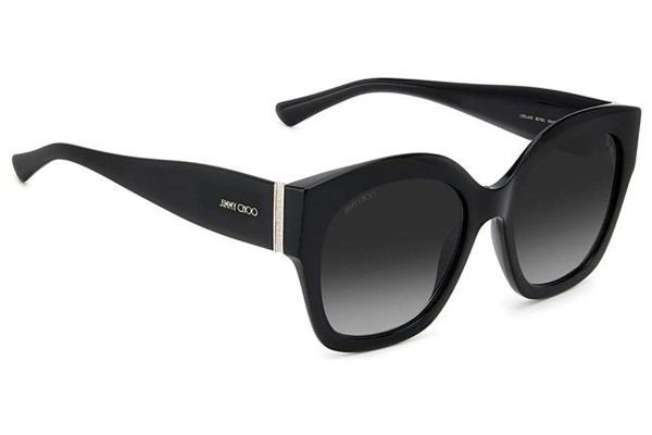 Okulary przeciwsłoneczne Jimmy Choo LEELA/S 807/9O Kwadratowe Czarne