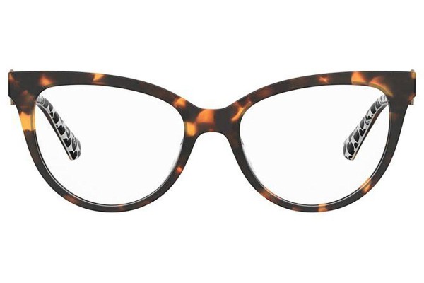 Okulary korekcyjne Love Moschino MOL609 05L Kocie oczy Havana