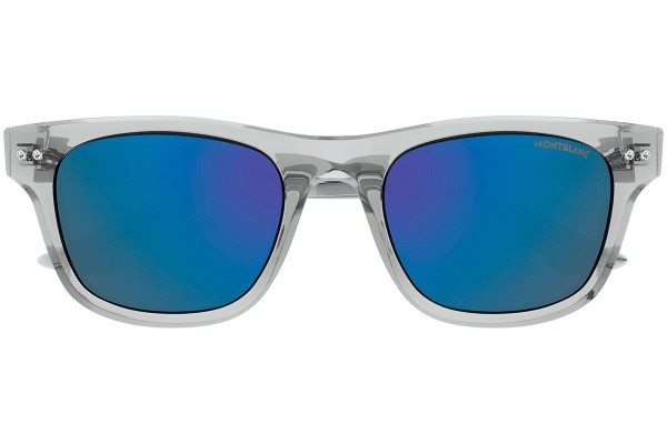 Okulary przeciwsłoneczne Mont Blanc MB0254S 004 Okrągłe Szare