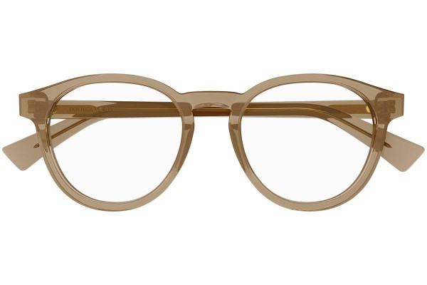 Okulary korekcyjne Bottega Veneta BV1225O 004 Okrągłe Brązowe