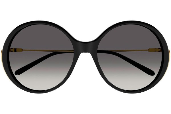 Okulary przeciwsłoneczne Chloe CH0171S 001 Okrągłe Czarne