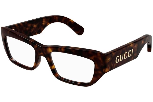 Okulary korekcyjne Gucci GG1297O 003 Prostokątne Havana