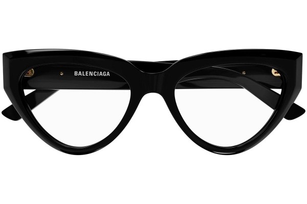 Okulary korekcyjne Balenciaga BB0276O 001 Kocie oczy Czarne