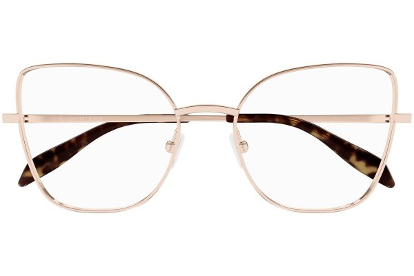 Okulary korekcyjne Alexander McQueen AM0416O 003 Kocie oczy Złote