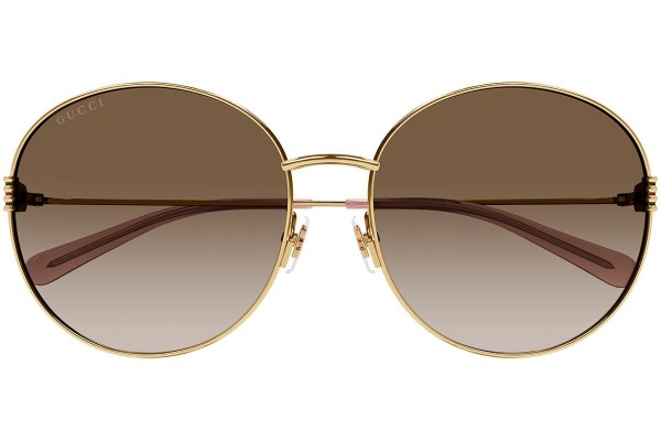 Okulary przeciwsłoneczne Gucci GG1281SK 002 Okrągłe Złote