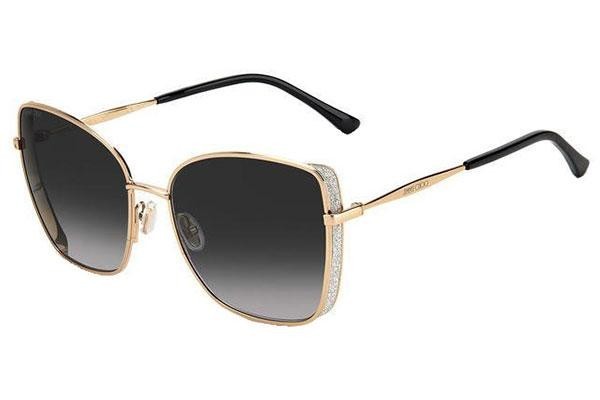 Okulary przeciwsłoneczne Jimmy Choo ALEXIS/S 000/9O Kwadratowe Złote