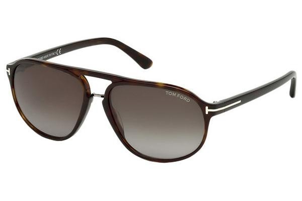 Solbriller Tom Ford Jacob FT0447 52B Pilot Havana