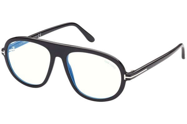 Okulary korekcyjne Tom Ford FT5755-B 001 Pilotki (Aviator) Czarne