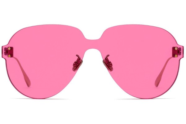 Okulary przeciwsłoneczne Dior Colorquake 3 MU1/U1 Polarized Pojedyncze | Shield Różowe
