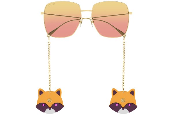 Okulary przeciwsłoneczne Gucci GG1031S 005 Kwadratowe Złote