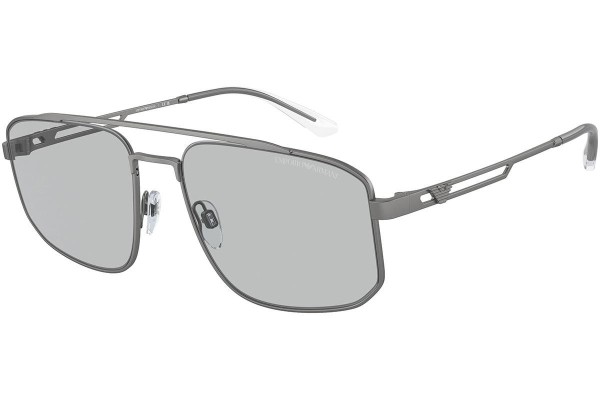 Okulary przeciwsłoneczne Emporio Armani EA2139 300387 Pilotki (Aviator) Srebrne