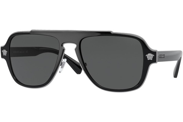 Okulary przeciwsłoneczne Versace Medusa Retro Charm VE2199 100187 Pilotki (Aviator) Czarne
