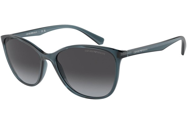 Okulary przeciwsłoneczne Emporio Armani EA4073 59188G Oversize Niebieskie