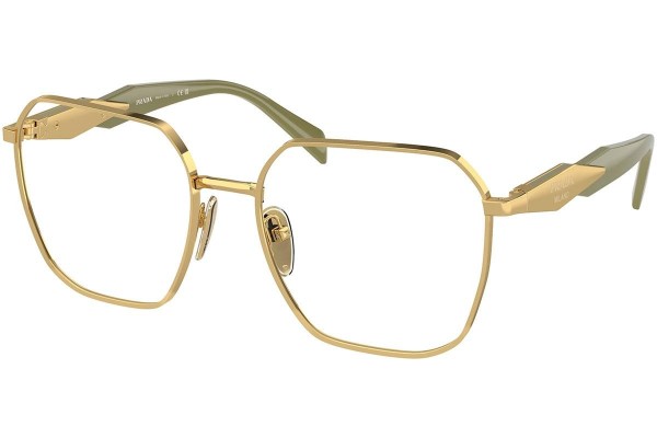 Okulary korekcyjne Prada PR56ZV 5AK1O1 Kwadratowe Złote