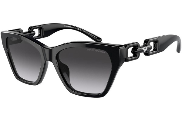 Okulary przeciwsłoneczne Emporio Armani EA4203U 50178G Kocie oczy Czarne