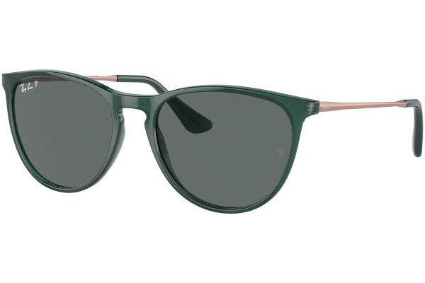 Okulary przeciwsłoneczne Ray-Ban Junior Junior Erika RJ9060S 713081 Polarized Kwadratowe Zielone