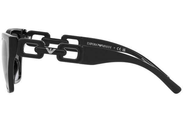 Okulary przeciwsłoneczne Emporio Armani EA4203U 50178G Kocie oczy Czarne