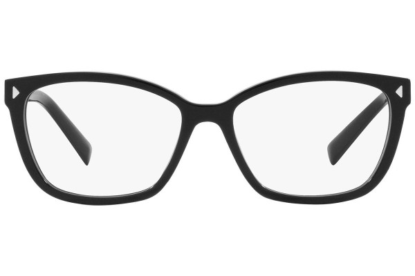 Glasses Prada PR15ZV 1AB1O1 Prostokątne Czarne