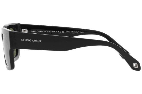 Okulary przeciwsłoneczne Giorgio Armani AR8184U 587558 Polarized Prostokątne Czarne