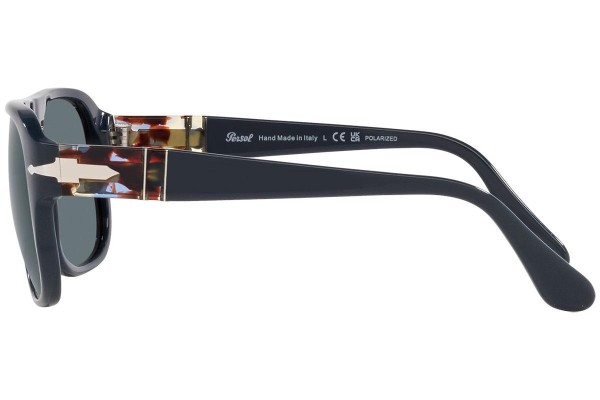 Okulary przeciwsłoneczne Persol Jean PO3310S 11893R Polarized Kwadratowe Niebieskie